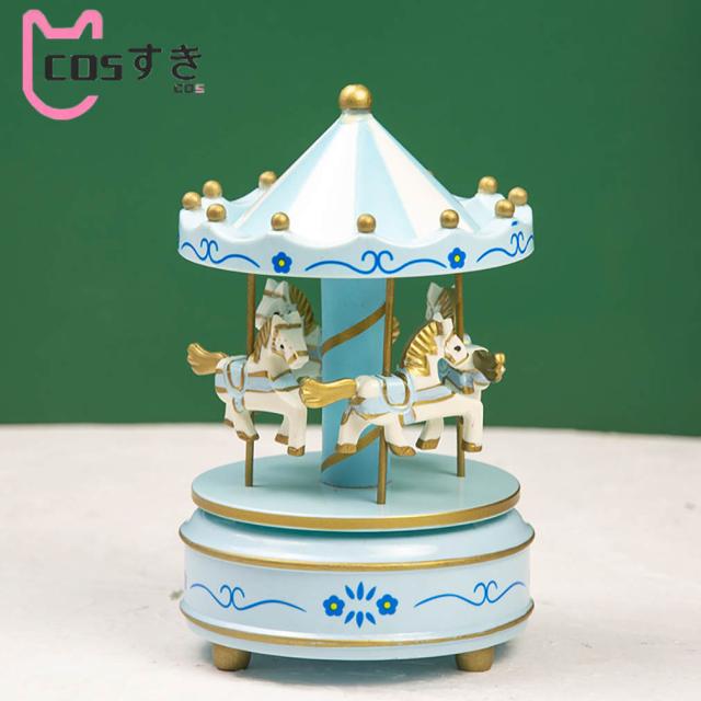 メリーゴーランド オルゴール 置物 オルゴール付き 天空の城 回転木馬